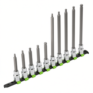 150H S10B Socket Bit <b>Set</b> 10 Piece Metric Hex <b>Driver</b> Auto Repair Tool Kit - Product Image 2