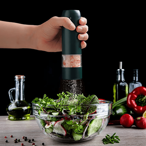 LED Light Adjustable Coarseness Automatic <b>Pepper</b> Mills USB Charging Spice Set - Product Image 4