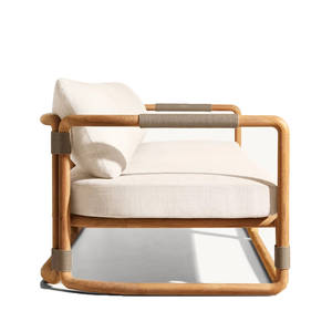 Chaise longue en bois de teck haut de gamme canapé en teck extérieur Patio salon Villa jardin <span class=keywords><strong>terrasse</strong></span> - Product Image 1