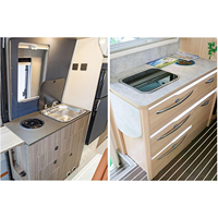 Chrome bateau RV caravane camping-car entièrement en laiton approuvé 360 Rotation eau chaude froide mitigeur robinet Compact