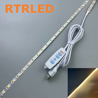 Lampu Strip LED Grosir 3000K/6500K 8mm 5V 120LEDs/m dengan Saklar Sentuh Bambulab KA004 untuk Pencetakan 3D Lampu Malam Model Bambulab