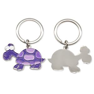 Porte-clés personnalisé en alliage de zinc émaillé, motif animal de dessin animé, étanche, avec nom et logo sur mesure, cadeau promotionnel - Product Image 2