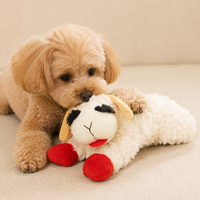 Jouet interactif pour animaux de compagnie en peluche sonore en forme de mouton pour chats et chiens