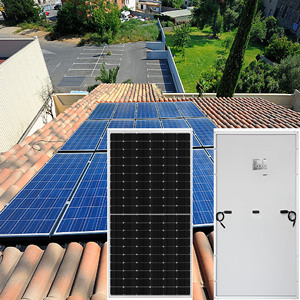 Paneles Solares Monocristalinos BIPV MWT de Doble Vidrio Bifacial Totalmente Negros de 166 mm, 445 W-455 W, 21% de Eficiencia, Certificación CE ISO, 25 Años de Garantía - Product Image 3