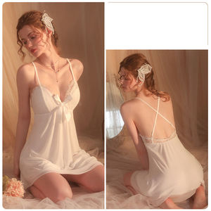 Nueva Camisola Sexy de Moda para Mujer, Pijama Bonito con Bata, Camisón Sexy para Mujer - Product Image 5