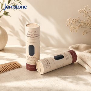 Custom Printed Eco-friendly Paper Tube for Hair Conditioner Matte Lamination Cylinder Packaging <b>Box</b> with Clear Window - Product Image 4