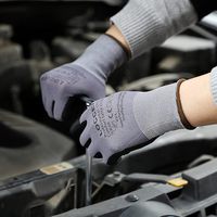 Gants de sécurité en nitrile micro-mousse anti-abrasion, gants de travail flexibles en nylon tricoté sans couture pour la rénovation domestique, MOQ 12 paires