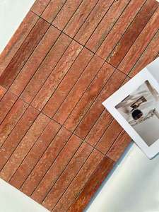 Kit di Piastrelle a Mosaico in <span class=keywords><strong>Travertino</strong></span> Naturale Moderno, Resistente all'Acqua con Design Grafico per Rivestimenti Interni - Product Image 4