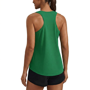 Top de Tirantes para Mujer, Color Verde, Tejido Sólido, Transpirable, Casual, Diseño de Espalda Cruzada, Calidad Premium - Product Image 1