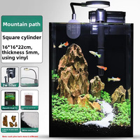 Aquarium intelligent de luxe moderne pour salon, petit, en verre ultra-transparent, ensemble complet de bureau, mini micro-paysage, éco-aquarium