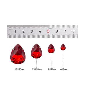 Accesorios para vestidos de novia DIY con base puntiaguda en forma de gota de agua, broca de garra cosida a mano irregular y broca de cristal. - Product Image 2