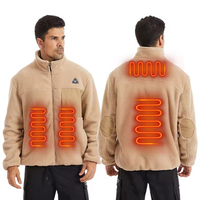 Maßgefertigte Polar-Fleece Wiederaufladbare Batteriebeheizte Jacken für Herren Mit USB-Heizung Elektrisch Beheizte Thermojacke