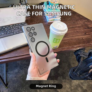 Hot bán siêu mỏng không khung rõ ràng Magnetic chống sốc trường hợp điện thoại cho S24 cộng với S22 <span class=keywords><strong>S3</strong></span> siêu với vòng từ PC - Product Image 3