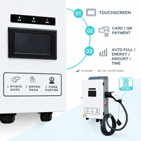 Station de recharge DC 30 kW CCS2 pour véhicules électriques, chargeur rapide double pistolet, OCPP 1.6J, paiement RFID, IP54, pour flotte, commercial, programmation de la recharge, WiFi