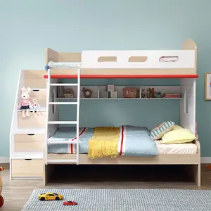 Linsy批发意大利现代卧室家具收纳双层床套装EQ2A
