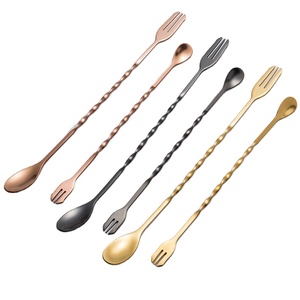 Colher de barras para bartender, colher de ouro para coquetel, colher de aço inoxidável para promoção e bar, colher de barras para bar - Product Image 2