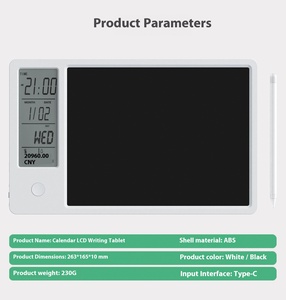 LCD chữ viết tay máy tính bảng bàn lịch với đồng hồ điện tử máy tính để bàn Memo Pad ghi chú cho công ty & tốt nghiệp Quà Tặng - Product Image 3