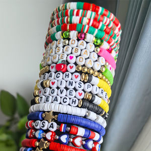 Bohemio personalizado palabras colorido semilla cuentas juego día enseñar <span class=keywords><strong>feliz</strong></span> Navidad carta <span class=keywords><strong>amistad</strong></span> pulsera - Product Image 5