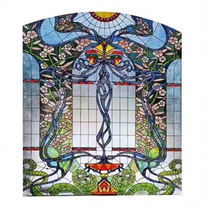 Customized European Style Large Size Chain for Stained Glass Copper Edge Outdoor Hotel Living Room Dining Wall Mount <b>Window</b> - Product Image 1