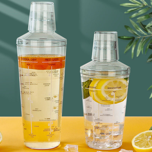 Plastic Cocktail & Martini Shaker for Juice Mineral <b>Water</b> Cold & Hot Drinks for 500ml/700ml Screw Cap Sealed - Product Image 2