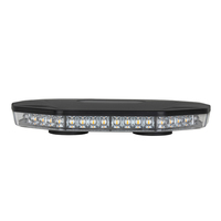 Barra de luz estroboscópica DE SEGURIDAD LED R65 de 12V y 24V con imán, mini Barra de emergencia para ambulancia, luz estroboscópica para motocicleta