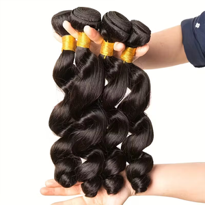 도매 저렴한 처녀 머리 브라질 느슨한 웨이브 번들 100% 레미 인모 소프트 익스텐션 8-30 인치 머리 직조 - Product Image 1