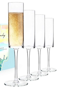 BST Custom 5.5oz Acrylic For <strong>Champagne</strong> <strong>Flute</strong> Goblet Lightweight Luxury Cylinder Plastic Wine Glasses - Product Image 3