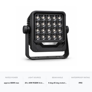 Panel LED Estroboscópico Blinder Wash IP65 20x40W RGBW con Zoom Motorizado de 6-45 Grados y Matriz Estática para Escenarios al Aire Libre - Product Image 5