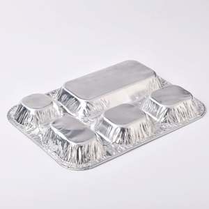 حاوية طعام فاخرة من رقائق الألومنيوم للاستخدام مرة واحدة، صندوق غداء من رقائق الألومنيوم، حاوية طيران - Product Image 2
