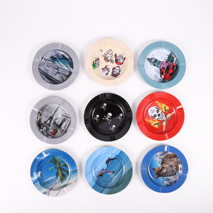 Atacado Portable <span class=keywords><strong>Pocket</strong></span> Cigarette Smoking Acessórios <span class=keywords><strong>Small</strong></span> Size Metal Tin Cinzeiro Logotipo Personalizado Cinzeiros 5.1 Polegadas - Product Image 2