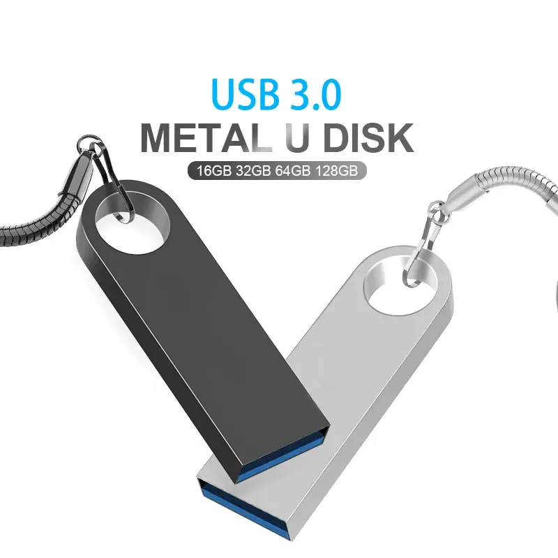 Chất lượng cao Mini không thấm nước 3.0 USB Flash Drive 32GB 64GB 128GB 256GB Kim Loại Bút ổ đĩa Memory Stick biểu tượng tùy chỉnh