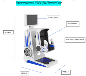 Simulateur de vol VR rotatif à 360° <span class=keywords><strong>Dreamland</strong></span> Factory Direct, équipement de jeu de montagnes russes en réalité virtuelle 9D pour centre d'amusement - Product Image 6
