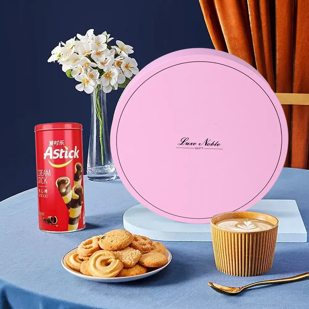 식품 등급 인쇄 latas de galletas 3 사이즈 초콜릿 쿠키 깡통 비스킷 뚜껑이있는 맞춤형 꿈 케이크 라운드 쿠키 통