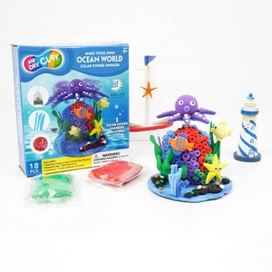 DIY Air Dry Clay Kit Kids Crafts Juguete de energía solar Crea <span class=keywords><strong>tu</strong></span> propio Ocean World - Product Image 2