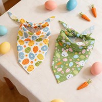 Direct van de fabriek, aanpasbare, milieuvriendelijke polyester katoenen fruit (citroen, watermeloen) print kerst speekselhanddoek huisdier driehoekige slab