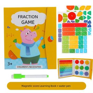 Jouet d'apprentissage des fractions en bois magnétique, aide pédagogique d'arithmétique Montessori, jouet éducatif pour enfants de 3 ans et plus - Product Image 5