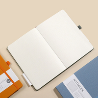 Cahier de journal intime à couverture rigide à sangle élastique de luxe A6 personnalisé avec logo imprimé