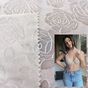 Personnalisé Luxe Sexy Doux 120cm Large Nylon 89 Spandex 11 Blanc Dentelle De Broderie Tissus pour Femmes Mariage - Product Image 3