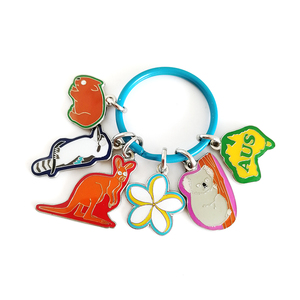 Porte-clés personnalisé San Andres Colombie, porte-clés en émail souple avec nom de ville et lettre, souvenir de voyage, cadeau. - Product Image 4