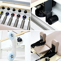 Reformer de Pilates pliable en aluminium blanc - Machine d'entraînement Pilates durable pour usage commercial/à domicile
