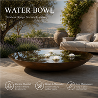 Brasero d'extérieur en acier Corten, design rond, avec bac à eau et jardinière, pour barbecue domestique, cuisinière personnalisée, chauffage au bois pour camping