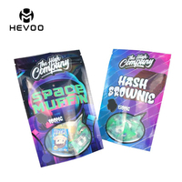 Mylar zakjes met venster, transparante voorkant, geurdicht, staande pouch, hersluitbare rits, food grade verpakking, 3,5g 7g 14g