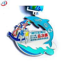 Médaille personnalisée avec votre propre logo en or, argent, cuivre, émail 3D souple, alliage de zinc, pour compétition sportive avec ruban