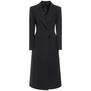 Vestido Blazer Largo de Alta Calidad para <span class=keywords><strong>Mujer</strong></span>, Elegante Traje con Cuello, Trajes Ajustados, Vestidos, Abrigo Largo, Chaqueta Larga de Negocios para <span class=keywords><strong>Mujer</strong></span> - Product Image 2