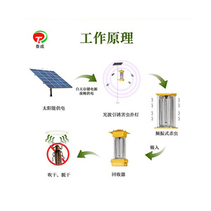 <b>Solar</b> <b>Powered</b> Insect Control <b>Lamp</b> For Farm Use Rectangle Plastic Mosquito Killing Light With Frequency Vibration Feature - Product Image 1