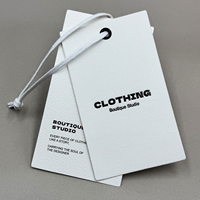 Étiquettes de vêtements en coton écologiques personnalisées pour chaussures et sacs avec impression sérigraphique et personnalisation privée
