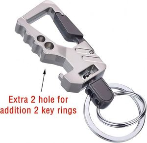 Bottle Zinc Alloy High End Model Heavy Duty Key Chain Bottle Opener Double Rings Beer Opener Style Car Keychain for <b>Men</b> Women - Product Image 6