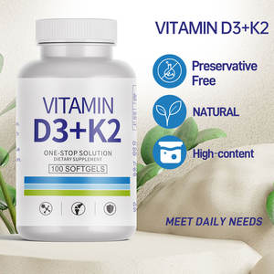 Diskon besar OEM Vitamin D3 + K2 kapsul mudah untuk walet D K mendukung tulang sayuran D3 K2 Softgel - Product Image 4