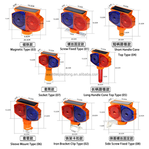 Luce di Segnalazione Solare Impermeabile, Lampada LED Lampeggiante ad Alta Luminosità, in Plastica con Grado di Protezione IP66, Rossa e Blu per Costruzioni Stradali e <span class=keywords><strong>Traffico</strong></span> - Product Image 6