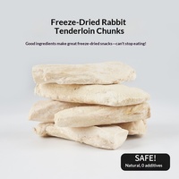 Friandise pour animaux de compagnie en forme de colonne vertébrale de lapin lyophilisée, 100% naturelle, sans additif, pour chiens et chats, à mâcher, vente en gros d'usine, support OEM, marque privée
